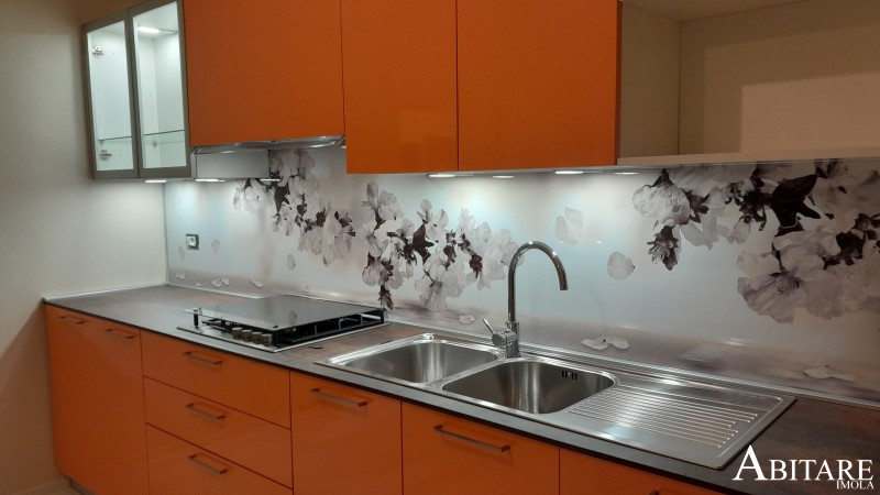 arredamento imola bologna kitchen progettazione italy cucina dritta lineare arancione faenza lugo riolo terme design interior